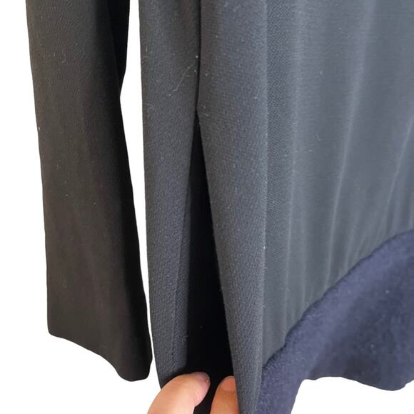 COS Navy and Black Wool Blend Long Sleeve Dress - Picture 6 of 7